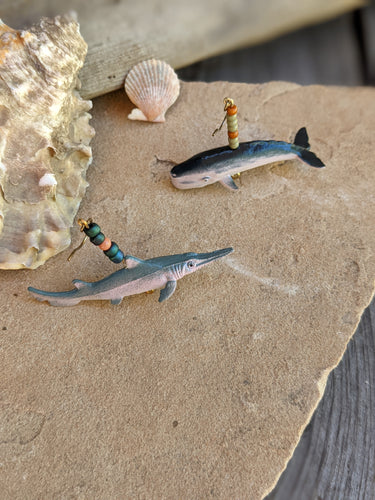 Saw Shark + Sperm Whale Earrings