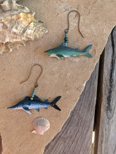 Load image into Gallery viewer, Goblin Shark + Sailfish Earrings