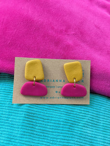 COLOR BLOCK ~ Small Batch Polymer Earrings