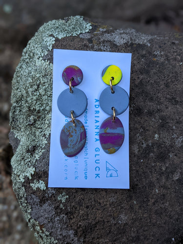 Periwinkle Dot Earrings