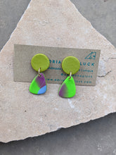 Load image into Gallery viewer, Green Drop Earrings