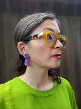 Load image into Gallery viewer, Periwinkle + Violet Swirl Earrings