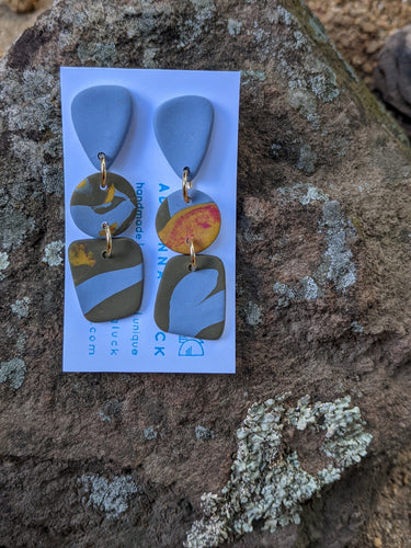 Periwinkle Brush Stroke Earrings