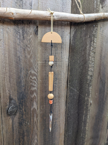 Orange Beaded Ceramic Wall Hanging