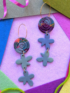 Springtime Wonky Little Flower Earrings ~ Small Batch + One of a Kind Earrings