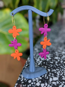 Little Wonky Flower Strand Earrings ~ Small Batch + One of a Kind Earrings