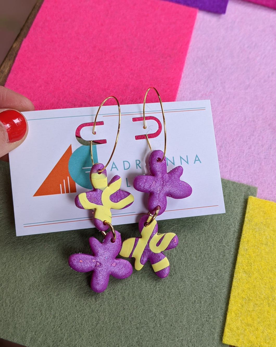Little Wonky Flower Strand Earrings ~ Small Batch + One of a Kind Earrings