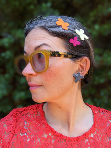 Little Wonky Flower Stud Earrings ~ Small Batch + One of a Kind Stud Earrings