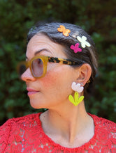 Load image into Gallery viewer, Bubble Leafy Flower Earrings ~ Small Batch + One of a Kind