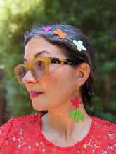 Load image into Gallery viewer, Wonky Leafy Flower Earrings
