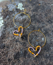 Load image into Gallery viewer, Mini Beaded Heart Earrings ~ Small-Batch Earrings