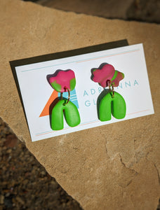 Tickled Pink + Green Collection: Green Arch Earrings