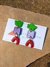 Load image into Gallery viewer, Color Blast Green Pop Earrings