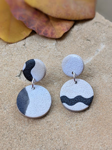 Zig Zquaggle Collection: Button Drop Earrings