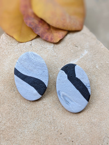 Zig Zquaggle Collection: Split Pebble Earrings