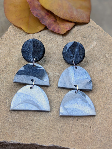 Galactic Moon Lava Collection: Night Sky Earrings