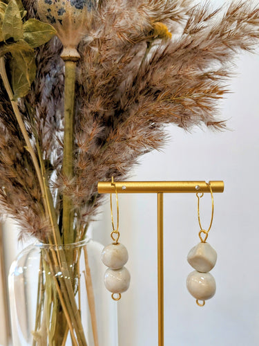 Ceramic white dangles