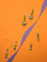 Load image into Gallery viewer, Dalmatian Jasper Beaded Hoops ~ Small Batch Earrings