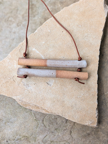 Double Tube Ceramic Necklace