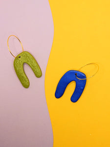 Experimental Batch ~ Blues + Green ~ Polymer Earrings