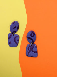Experimental Batch ~ Purples ~ Polymer Earrings