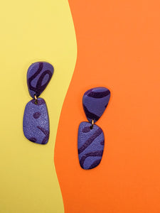 Experimental Batch ~ Purples ~ Polymer Earrings