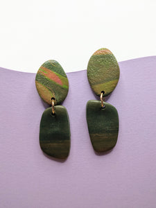 Mossy Marbled Earrings