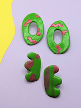 Load image into Gallery viewer, Watermelon Splash Polymer Earrings