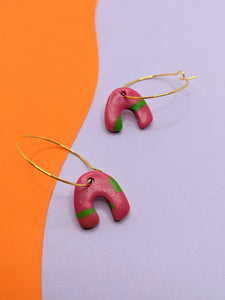 Green Sprinkle Polymer Pairs ~ Small Batch Earrings