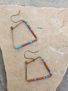 Seed Beads Squared Earrings ~ Small Batch + Unique