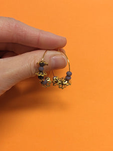 Beaded Hoop Earrings ~ Small Batch Earrings
