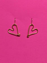 Load image into Gallery viewer, Single Heart Wire Earrings (small)