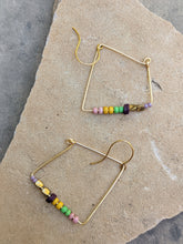 Load image into Gallery viewer, Seed Beads Squared Earrings ~ Small Batch + Unique