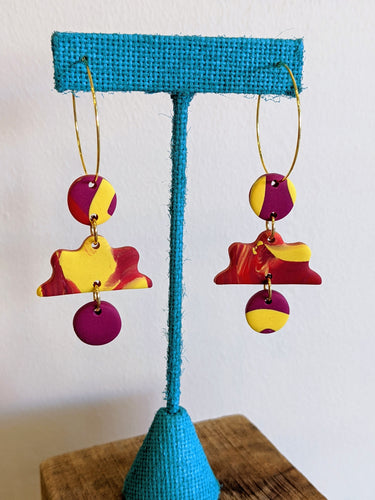 Dangling Sunset Earrings