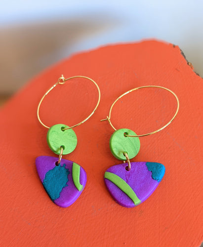 Green + Blue Vibin' Earrings